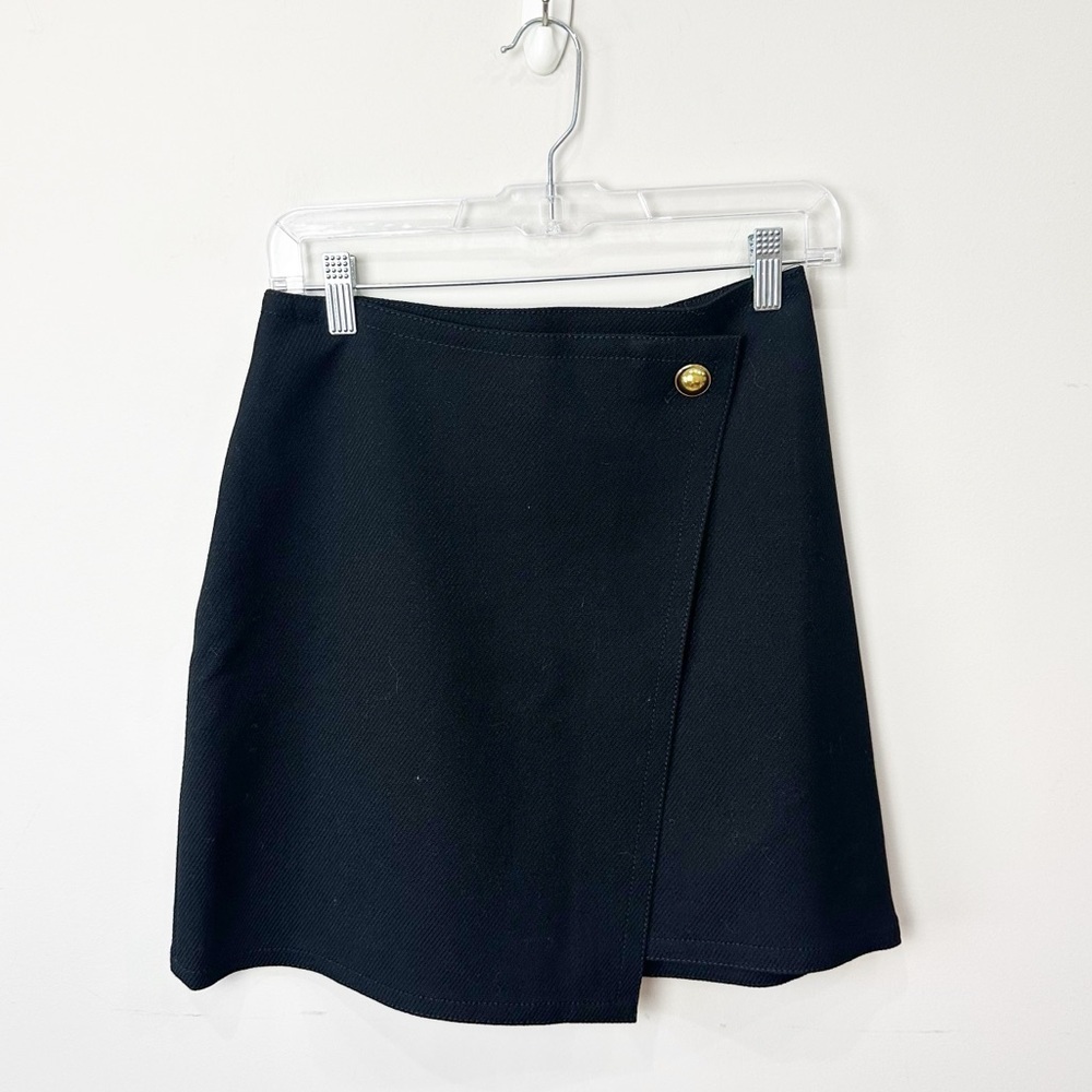 Loft Black Wrap Skirt